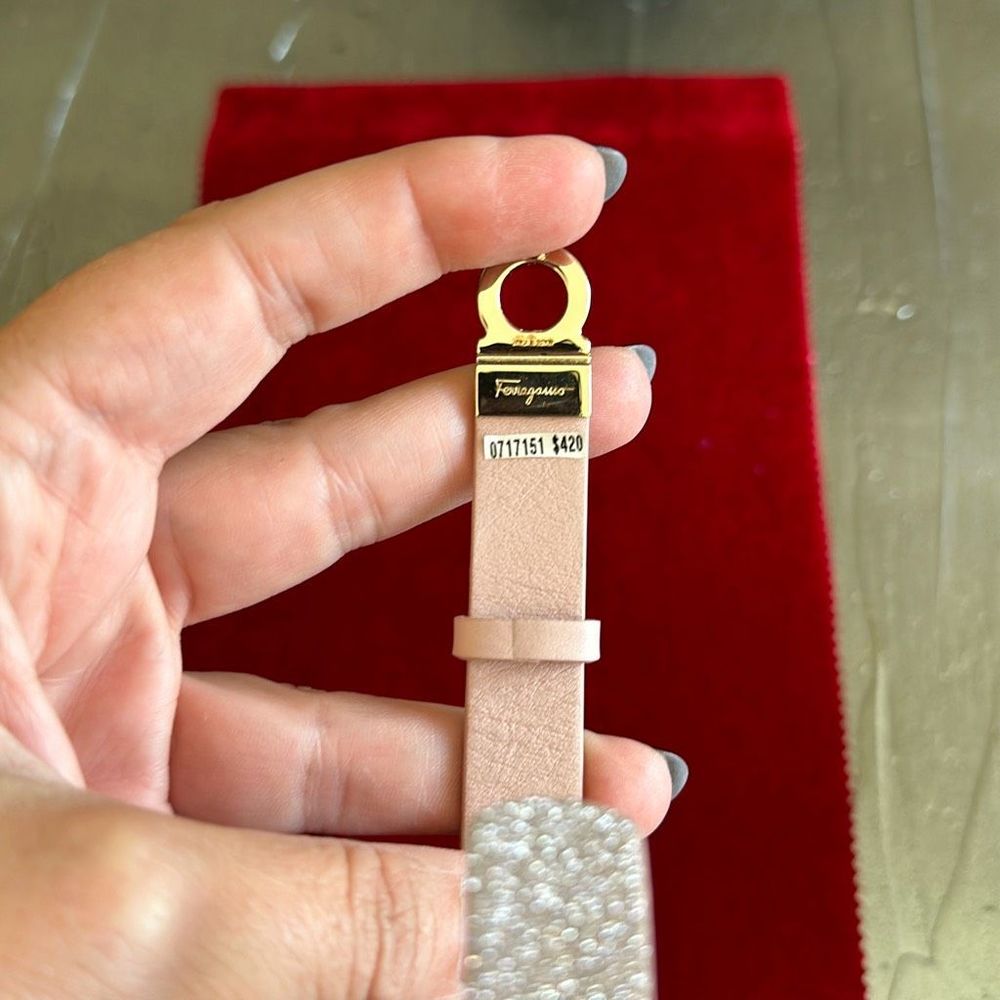 Salvatore Ferragamo Gancini Glitter 2 Sides Adjustable Bracelet - Picture 3 of 7